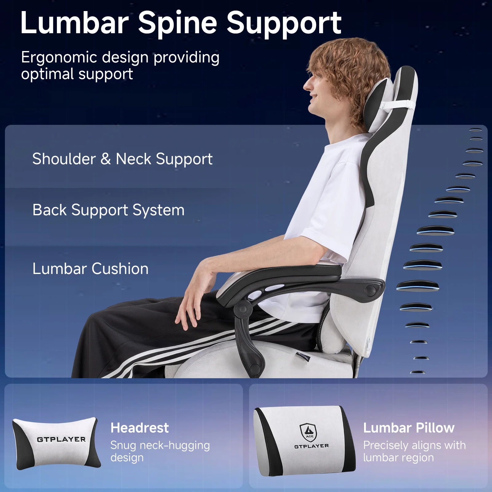 GTPlayer Ergonomic Fabric Gaming Chair