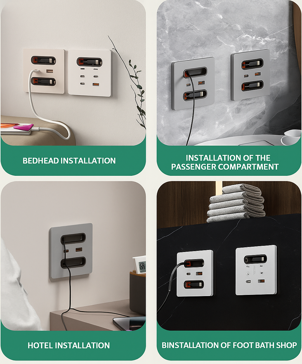 ChargeHub 20W | Retractable Dual USB Wall Socket