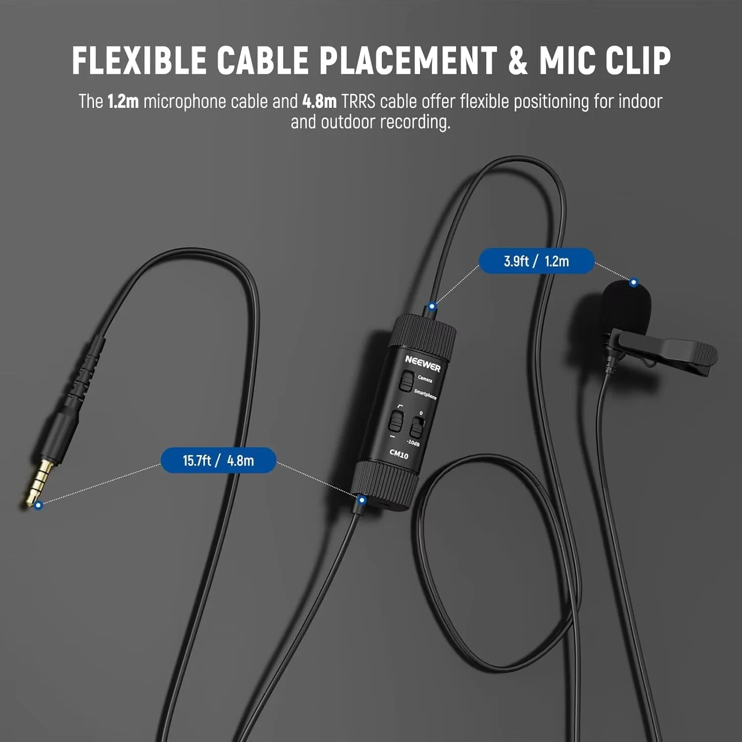 NEEWER Lavalier Clip-On Microphone