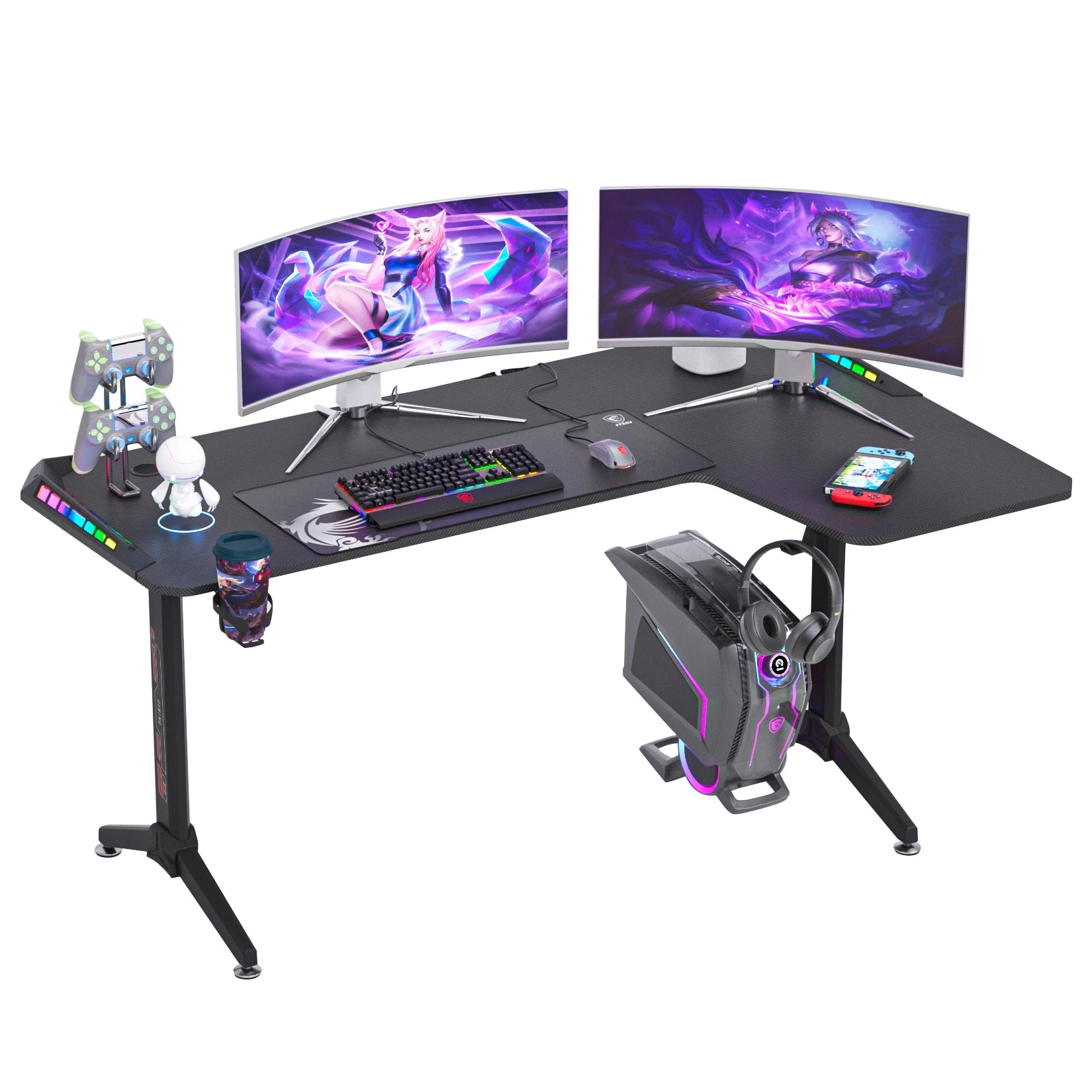 SpectraLUX Corner Gaming Desk