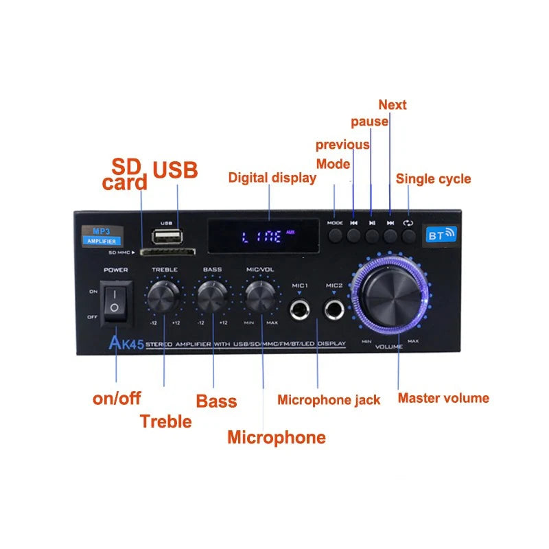 Woopker AK45 | Amplificador HiFi Bluetooth