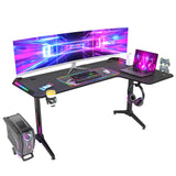 LumoEdge | L-Shaped RGB Gaming Desk