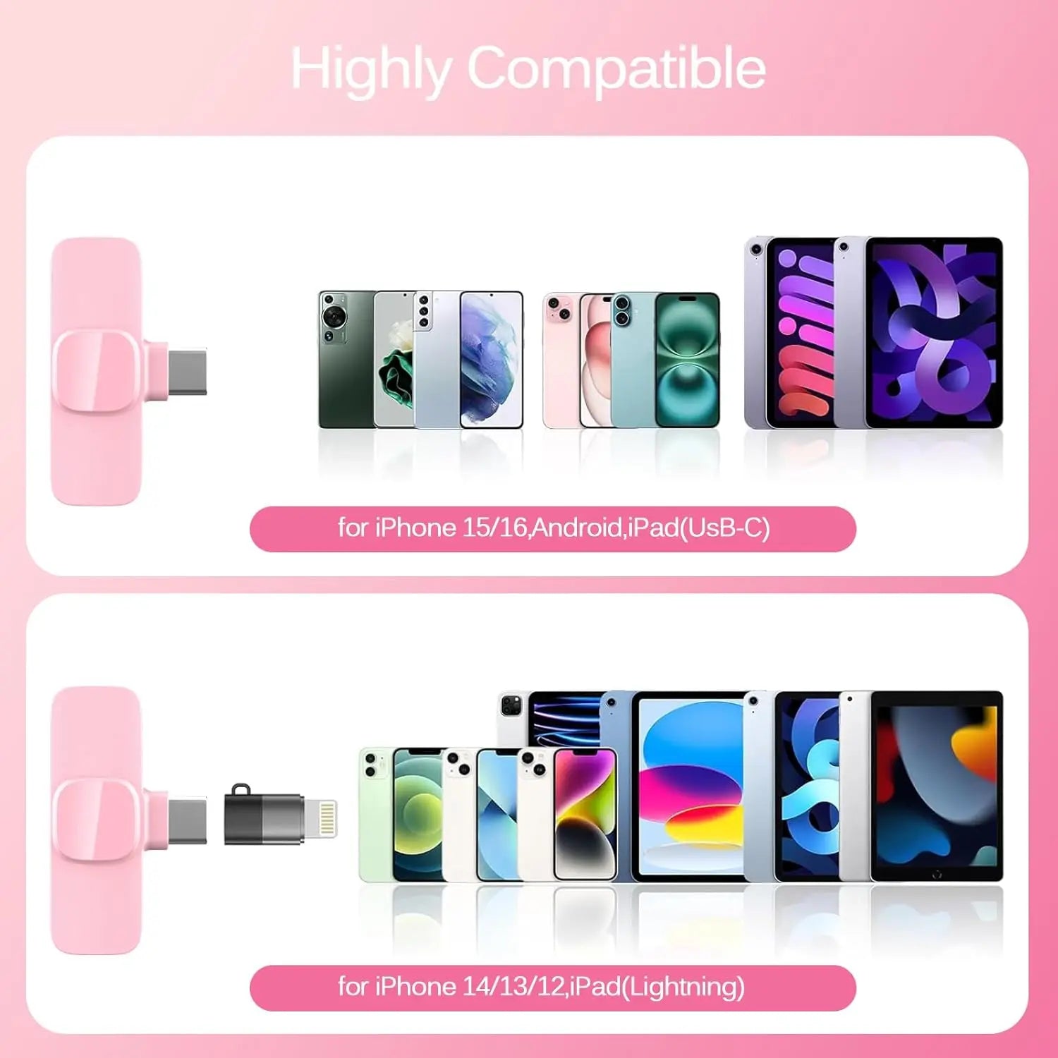 PinkWave | Wireless Lavalier Mic for iPhone