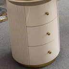 AuroraDesk | Modern White & Gold Office Desk