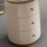 AuroraDesk | Modern White & Gold Office Desk