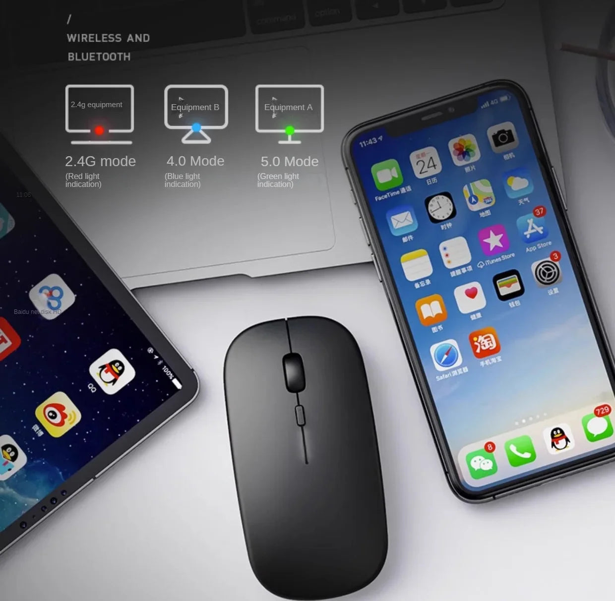 SilenTech | Wireless Rechargeable Bluetooth Mouse