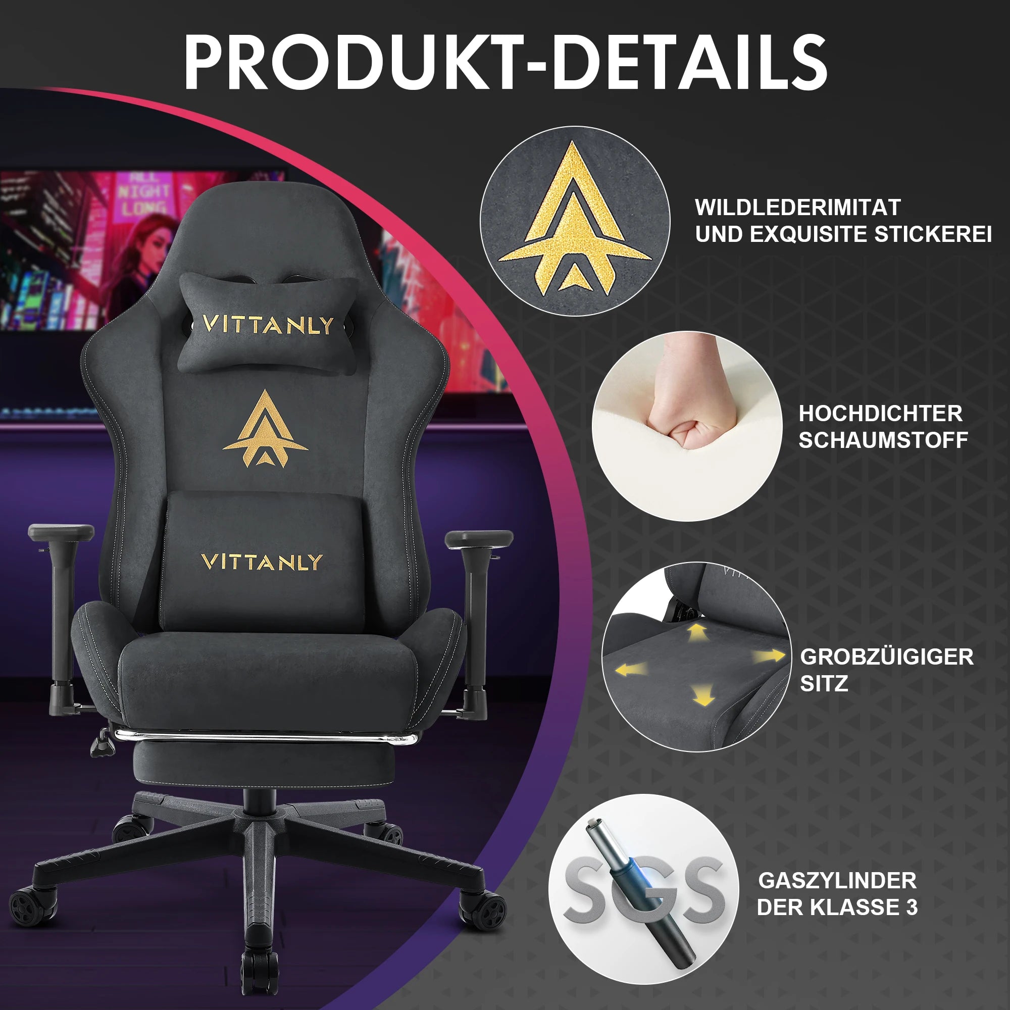 EliteSuede Gaming Chair