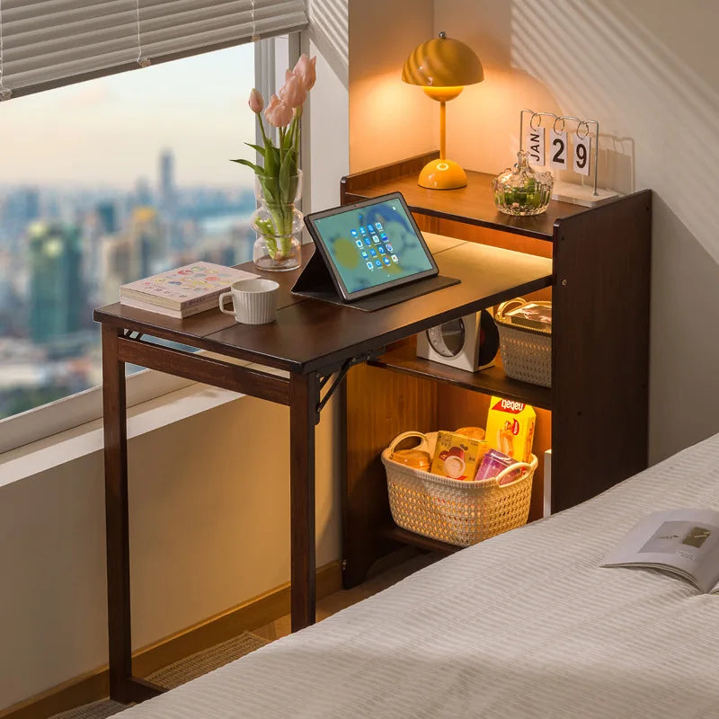 WoodFold | Compact Solid Wood Study Desk