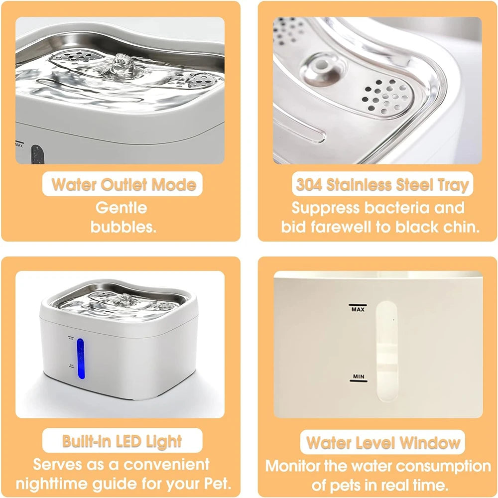 Tuya AquaPet 2.5L | Smart App-Controlled Pet Fountain