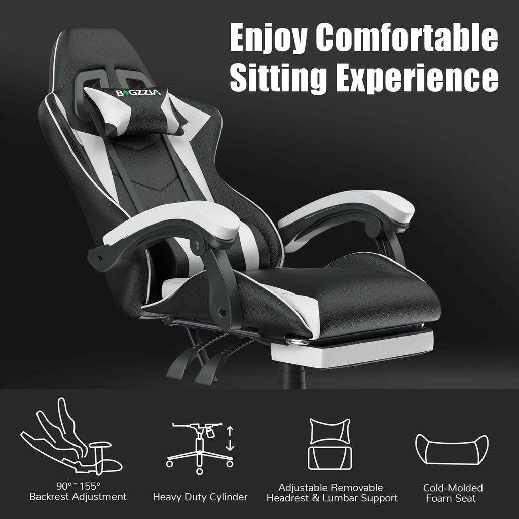 TurboSeat Pro | Ergonomic Gaming Chair with Footrest