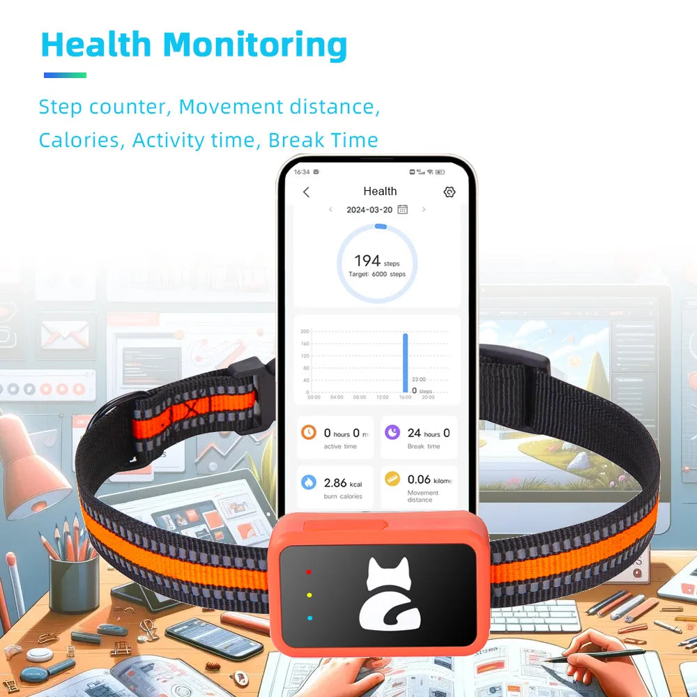 PawTrack 4G | GPS Pet Tracker with Health Monitor