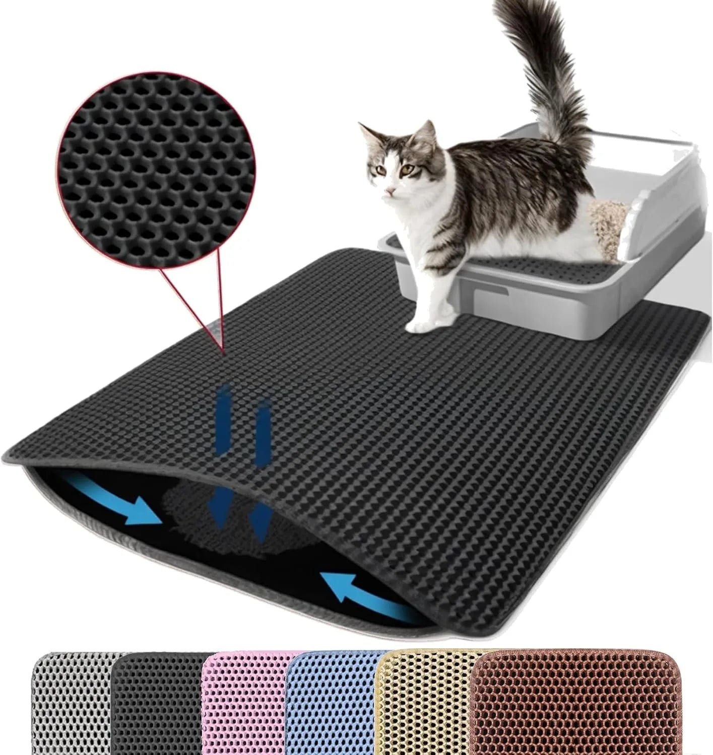 PawMat Pro | Double-Layer Waterproof Cat Litter Mat