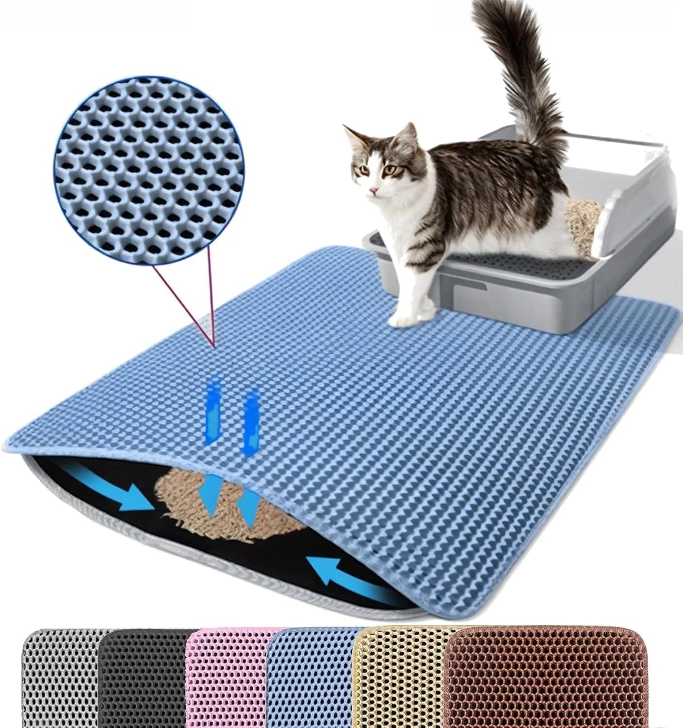 PawMat Pro | Double-Layer Waterproof Cat Litter Mat