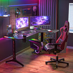 LumoEdge | L-Shaped RGB Gaming Desk