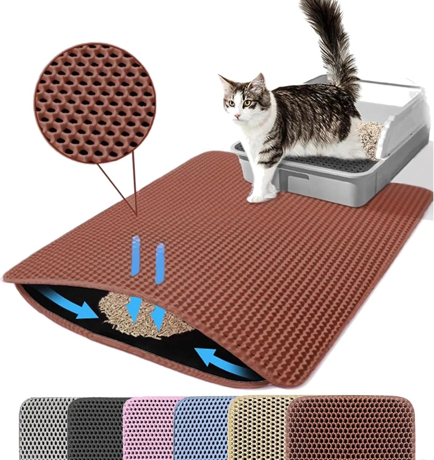 PawMat Pro | Double-Layer Waterproof Cat Litter Mat
