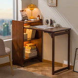 WoodFold | Compact Solid Wood Study Desk