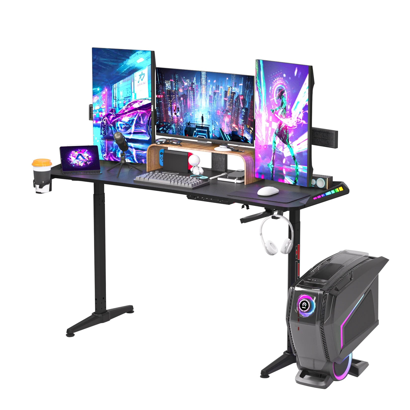 RiseX RGB | Height Adjustable Gaming Desk