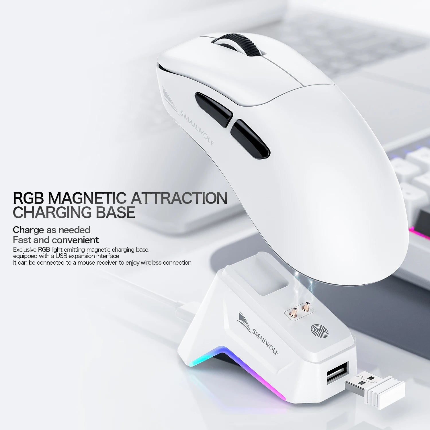 SMAILWOLF M5 | Tri-Mode RGB Wireless Gaming Mouse