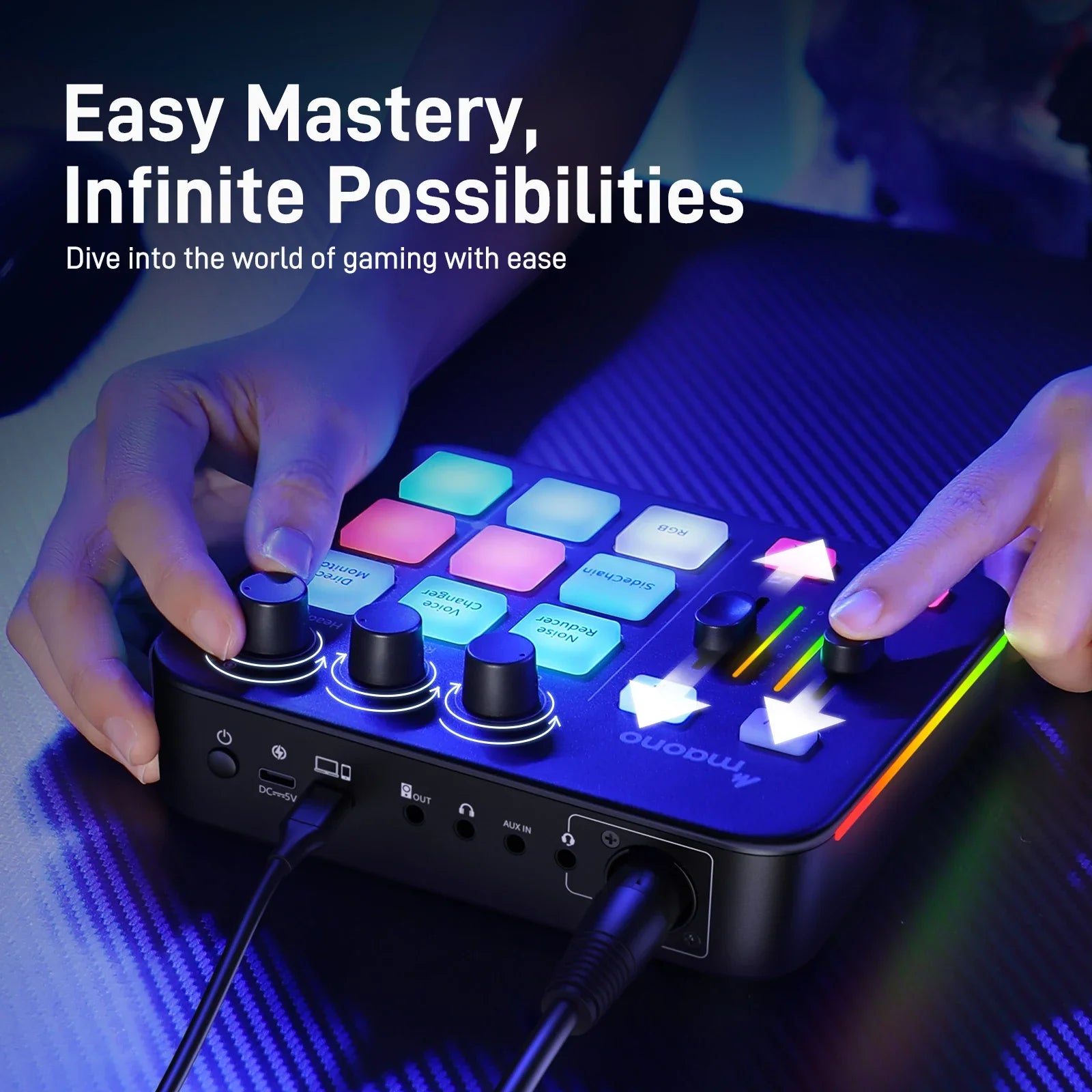MAONO G1 NEO – RGB Gaming Audio Mixer